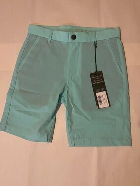 Greyson Light Teal Boys Flat Front Performance Shorts Size 7